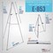 66" High Gallery Silver Metal Display Easel - Large Adjustable Height Portable Easel Stand, Sign Display, Holds 25 lbs - Floor & Tabletop Easels, Painting Stand
